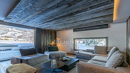 Spacious apartment with a fireplace in a luxury residential building in Megeve, France