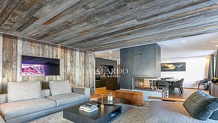 Spacious apartment with a fireplace in a luxury residential building in Megeve, France