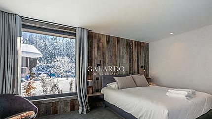 Spacious apartment with a fireplace in a luxury residential building in Megeve, France