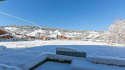 Spacious apartment with a fireplace in a luxury residential building in Megeve, France