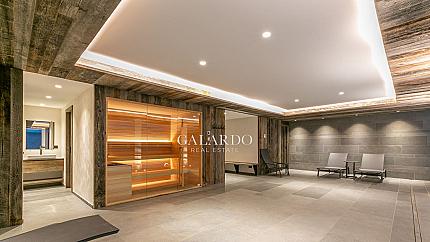 Spacious apartment with a fireplace in a luxury residential building in Megeve, France