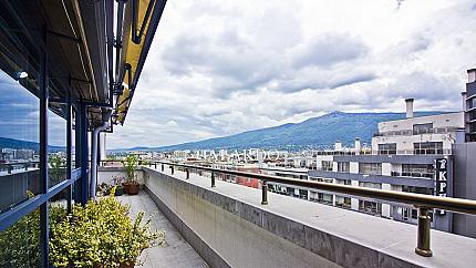 Exquisite apartment with a terrace and a beautiful view of Vitosha Mountain and the center