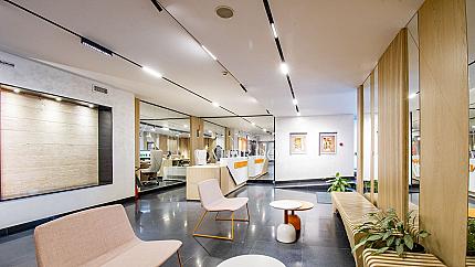 Wide and bright open space office in a business center in Lozenets