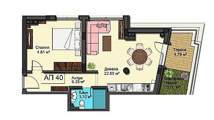 One bedroom apartment near Vitosha metro station