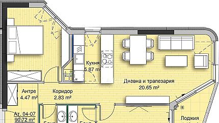 Two-bedroom apartment in a stylish and well-maintained building in the preferred district of Krastova Vada