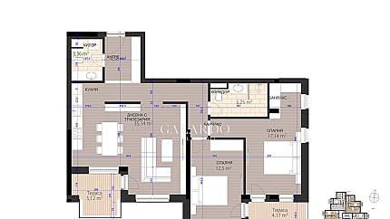 Three-room apartment in a premium class building