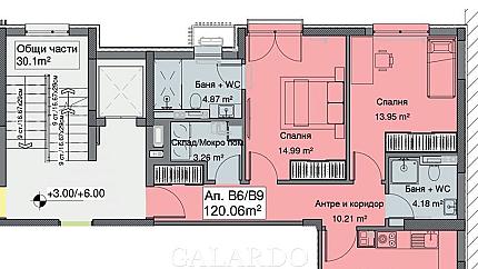 Тристаен апартамент в луксозен новостроящ се комплекс в кв. Бояна
