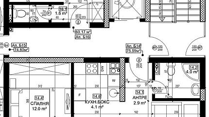 Sunny two-bedroom apartment in Malinova Dolina district in front of Act 15