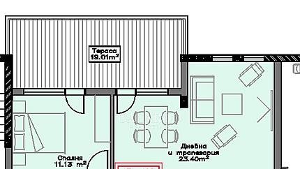 Beautiful panoramic two-room apartment in a new innovative building in Vitosha district