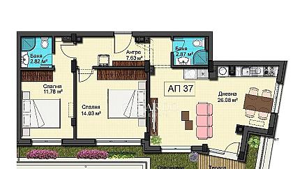 Two-bedroom apartment near Vitosha metro station