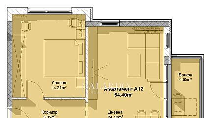 Слънчев апартамент с една спалня в малък комплекс, кв.Драгалевци