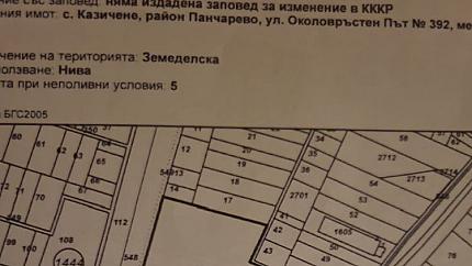 Парцел с потенциал с лице на Околовръстен път, кв.Казичене