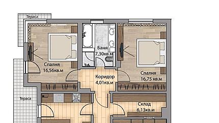 Luxury four-room apartment for rent with a beautiful view of Vitosha in Simeonovo