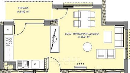 Компактен апартамент с една спалня в нов комплекс до Южен парк, кв.Кръстова вада