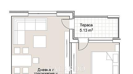 Обзаведен двустаен апартамент за продажба в затворен комплекс в жк.Хладилника