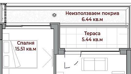 Прекрасен светъл апартамент с 2 спални в Затворен комплекс