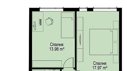 Three-room apartment next to the National History Museum in Boyana district in a building with deed 16