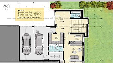 Family house with pool in a paradise complex of houses in the area of Kambanite