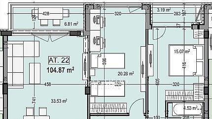 Two-bedrooms apartment in a gated complex in Boyana