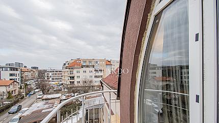 Two-bedroom apartment on two levels.