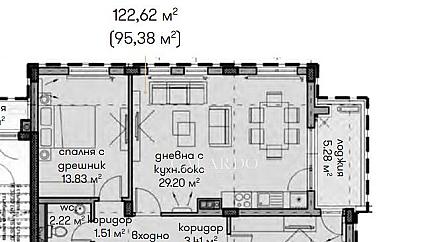 Beautiful two-bedroom apartment in a gated complex