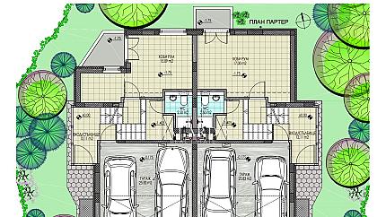 Twin house with top location in Boyana