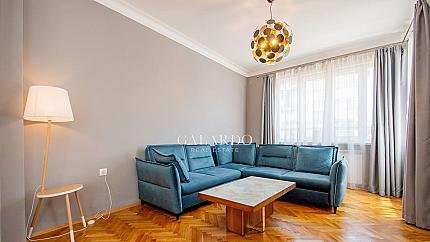 Three-room apartment on Vitosha Boulevard with a view of the NDK.
