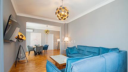Three-room apartment on Vitosha Boulevard with a view of the NDK.
