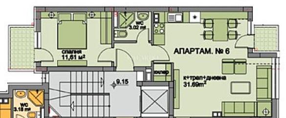 Two-bedroom apartment in Yavorov district
