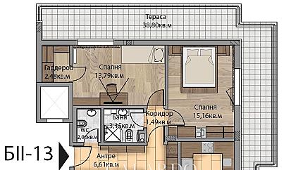 Луксозен тристаен апартамент за продажба с красива гледка към Витоша в Симеоново