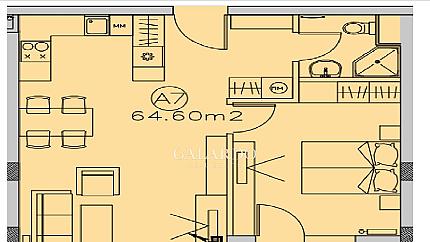 Луксозен двустаен апартамент за продажба в кв. Симеоново