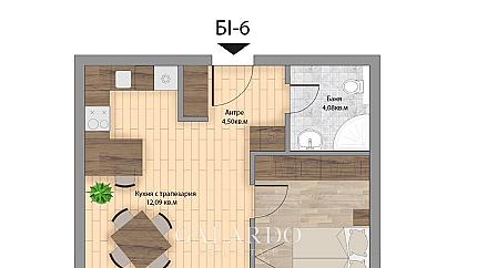 Двустаен апартамент за продажба в затворен комплекс в кв. Симеоново