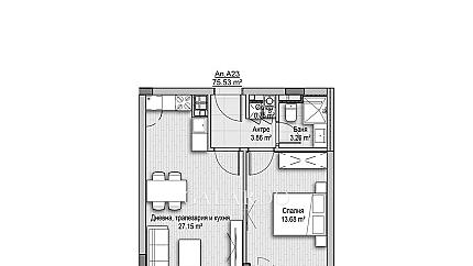 Инвестиционен двустаен апартамент в кв. Витоша