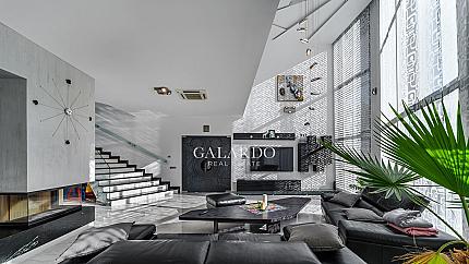 New designer house with furniture and yard, v.z. Bunker