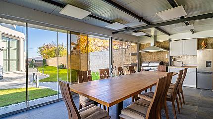 New designer house with furniture and yard, v.z. Bunker