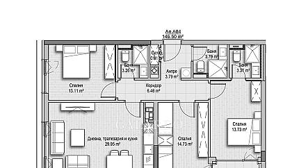 Инвестиционен четиристаен апартамент в кв. Витоша