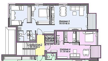 Elegant two-bedroom apartment with panoramic views in a boutique building in Ovcha Kupel