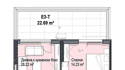 Двустаен апартамент със собствен двор в SouthEnd Residence