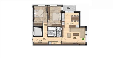 Luxuriously furnished three-room apartment for rent in Dianabad