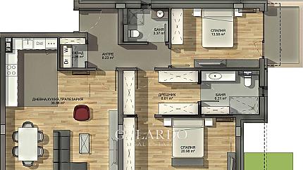 Тристаен апартамент в кв. Драгалевци
