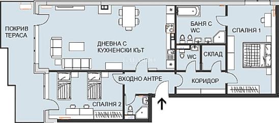 Тристаен апартамент в нов зелен комплекс