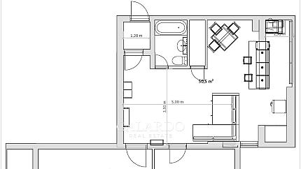 Designer 2-bedroom apartment minutes from Bulgaria metro station