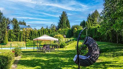 Luxury house with a pool in a gated complex
