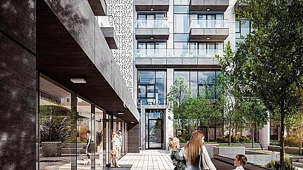 Two-bedroom apartment in a luxury gated complex in the Oborishte district