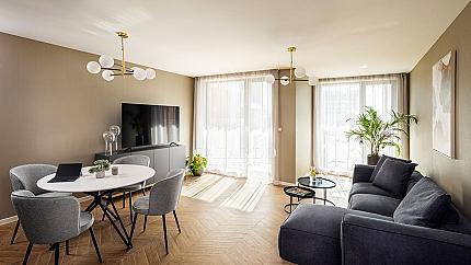 Стилен двустаен апартамент в нова сграда в Кършияка