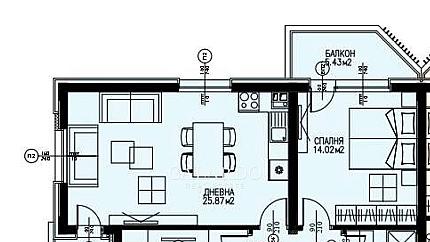 2-bedroom apartment in a complex with Act 16 in Dragalevtsi