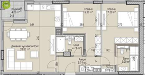 Страхотен 3-стаен апартамент за продажба
