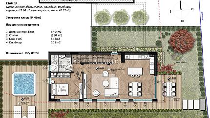Самостоятелна къща в затворен комплекс в Симеоново