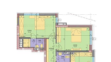 Френски стил и качество в южен апартамент с две спални до Мол Парадайз