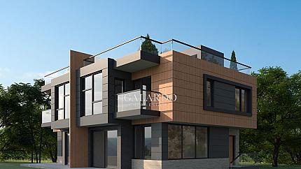 Самостоятелна къща с градина и пет спални в малък затворен комплекс до Царско село, кв.Драгалевци